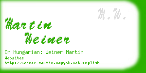 martin weiner business card